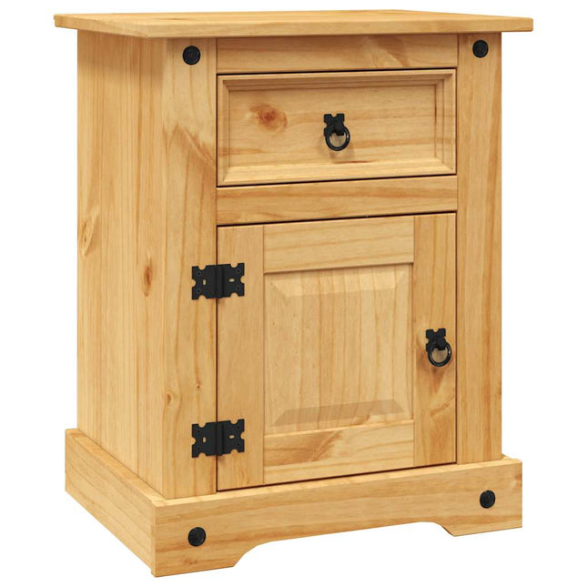 Table De Chevet Gamme Corona Pin Mexicain 53X39X66 Cm