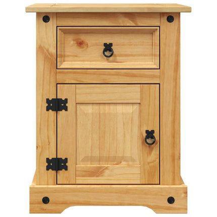 Table De Chevet Gamme Corona Pin Mexicain 53X39X66 Cm