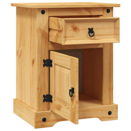 Table De Chevet Gamme Corona Pin Mexicain 53X39X66 Cm