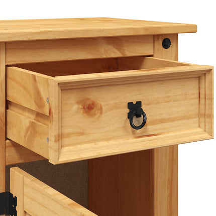 Table De Chevet Gamme Corona Pin Mexicain 53X39X66 Cm