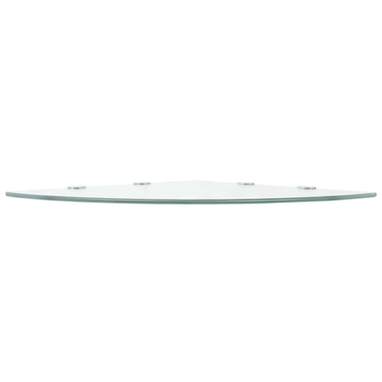 Étagère De Coin Et Supports Chromés Verre Transparent