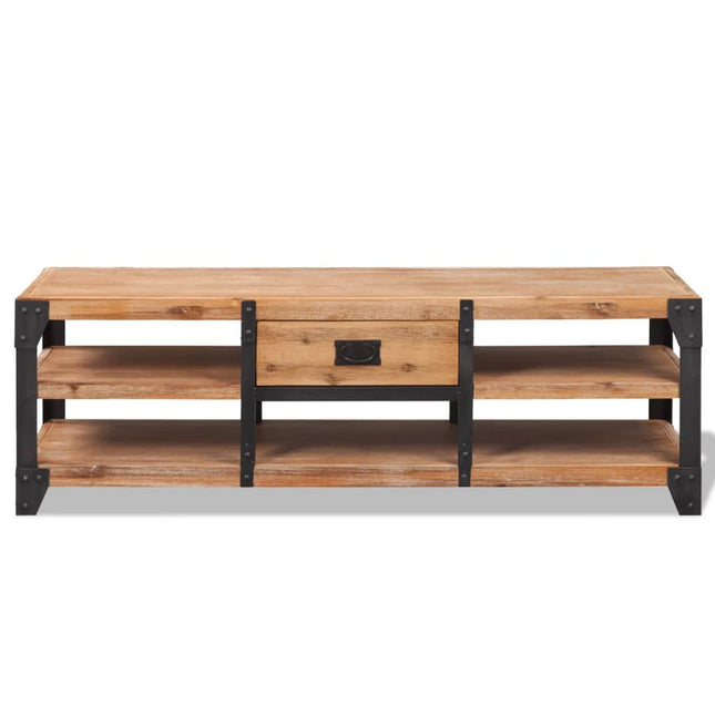 Meuble Tv 140X40X45 Cm Bois D'acacia Massif
