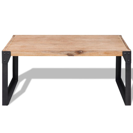 Table Basse Bois D'acacia Massif 100X60X45 Cm