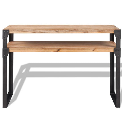 Table Console Bois D'acacia Massif 120 X 40 X 85 Cm