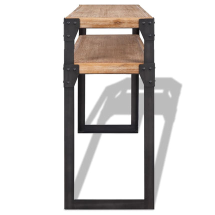 Table Console Bois D'acacia Massif 120 X 40 X 85 Cm