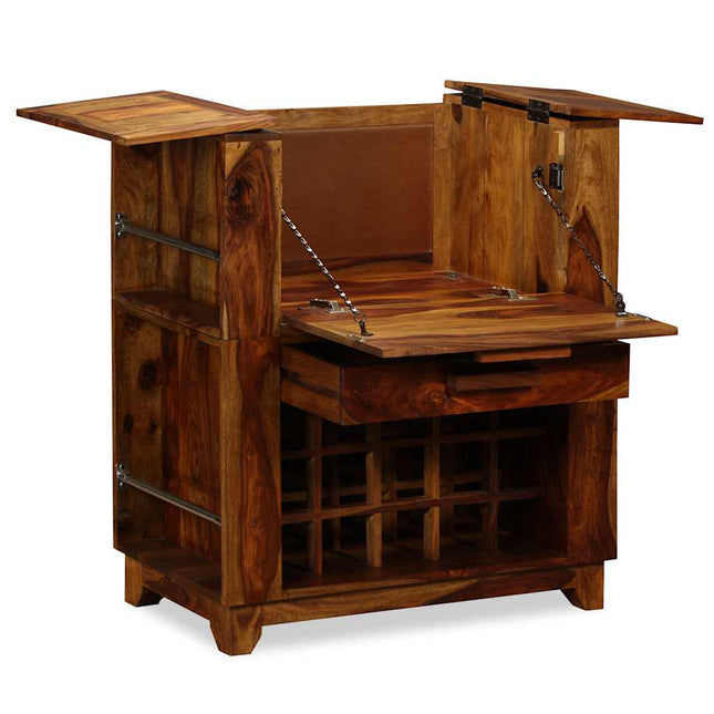 Armoire De Bar Bois Massif 85X40X95 Cm