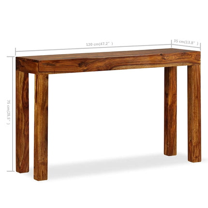 Table Console Bois Massif 120X35X75 Cm