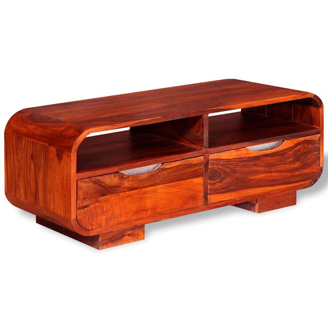 Table Basse Bois Massif 90X40X35 Cm