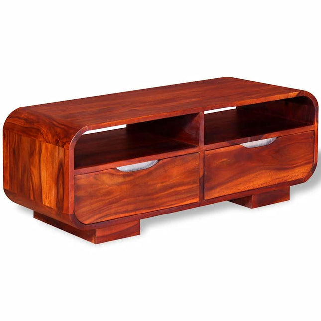 Table Basse Bois Massif 90X40X35 Cm