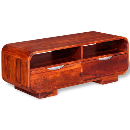 Table Basse Bois Massif 90X40X35 Cm