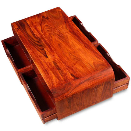 Table Basse Bois Massif 90X40X35 Cm