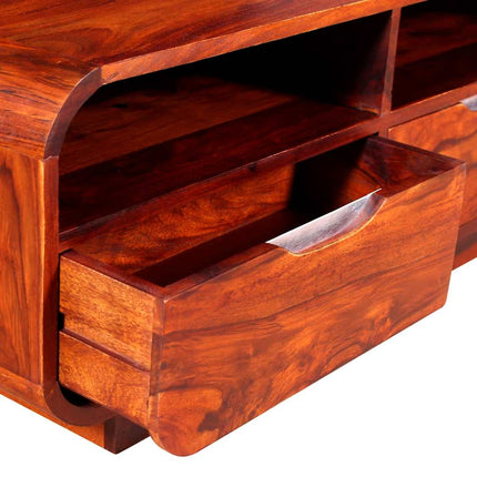 Table Basse Bois Massif 90X40X35 Cm
