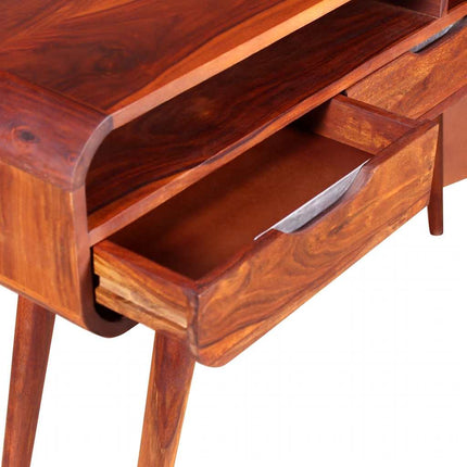 Table Console Bois Massif 120X30X75 Cm