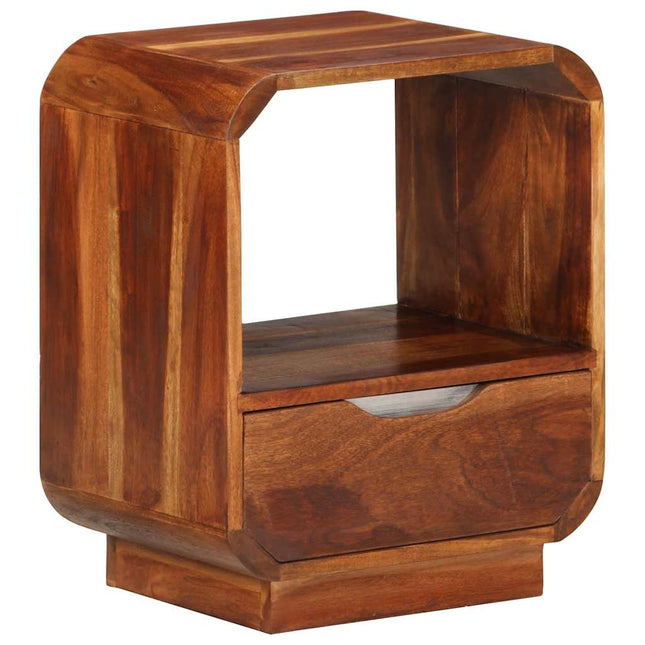 Table De Chevet Avec Tiroir Bois Massif 40X30X50 Cm