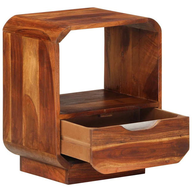 Table De Chevet Avec Tiroir Bois Massif 40X30X50 Cm