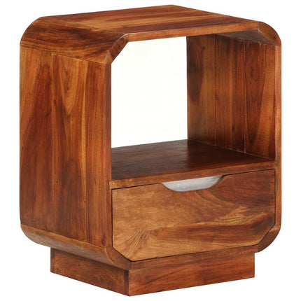 Table De Chevet Avec Tiroir Bois Massif 40X30X50 Cm