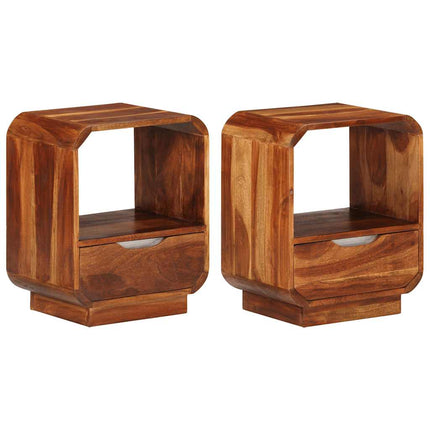 Table De Chevet Avec Tiroir Bois Massif 40X30X50 Cm