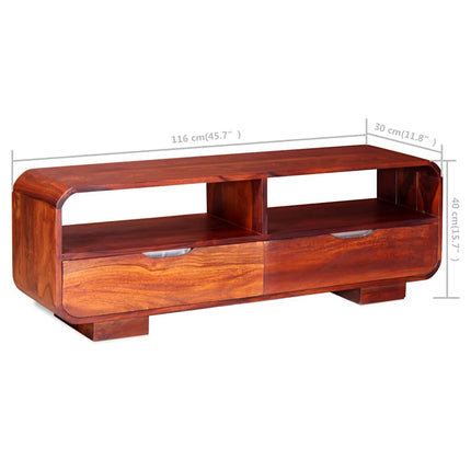 Meuble Tv Bois Massif 116X30X40 Cm