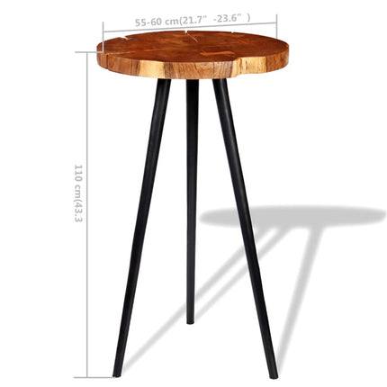 Table De Bar Bois D'acacia Massif (55-60)X110 Cm