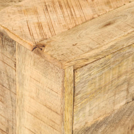 Table D'appoint Tiroir Et Roues Bois De Manguier 40X40X45 Cm