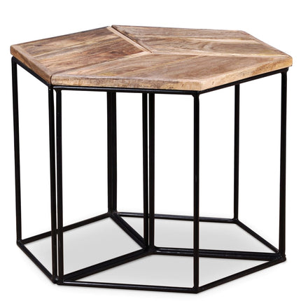 Table Basse Bois De Manguier Massif 56X48X40 Cm