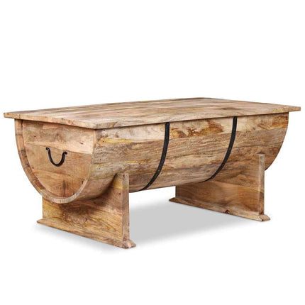 Table Basse Bois De Manguier Massif 88X50X40 Cm