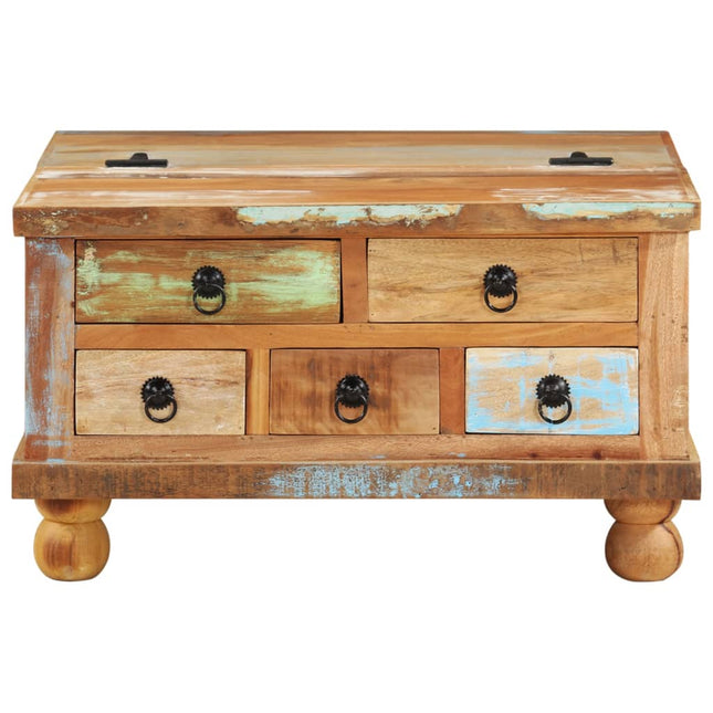 Table Basse Bois De Récupération 70 X 70 X 38 Cm