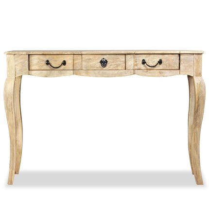 Table Console Bois De Manguier Massif 120 X 50 X 80 Cm