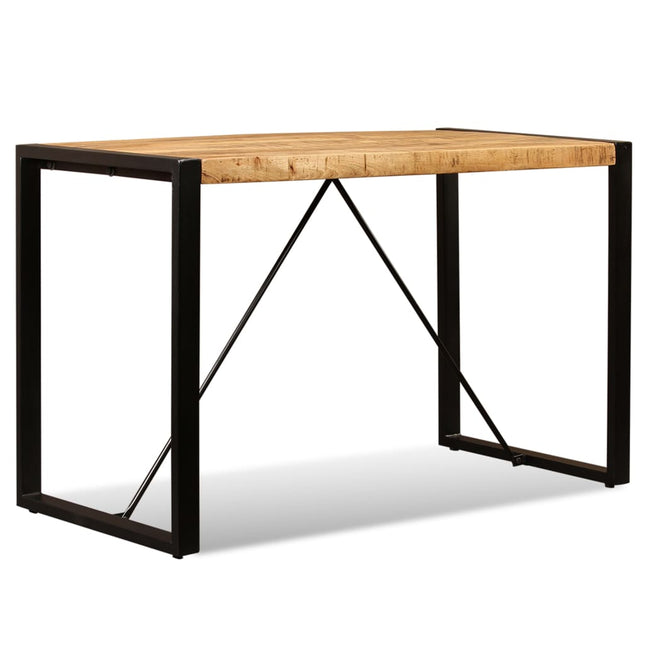 Table À Manger Bois De Manguier Brut 120 Cm Noir