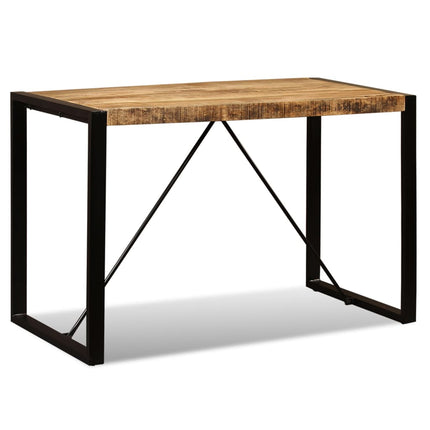 Table À Manger Bois De Manguier Brut 120 Cm Noir