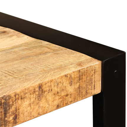Table À Manger Bois De Manguier Brut 120 Cm Noir