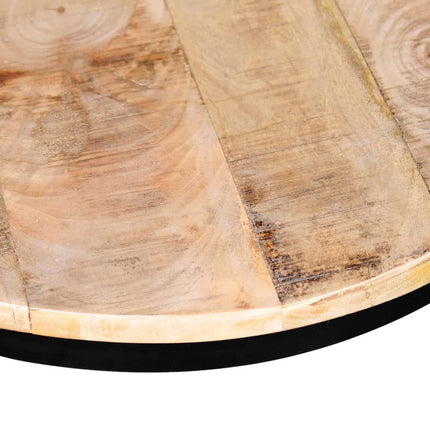 Table Basse 2 Pcs Bois De Manguier Brut Rond 40/50 Cm