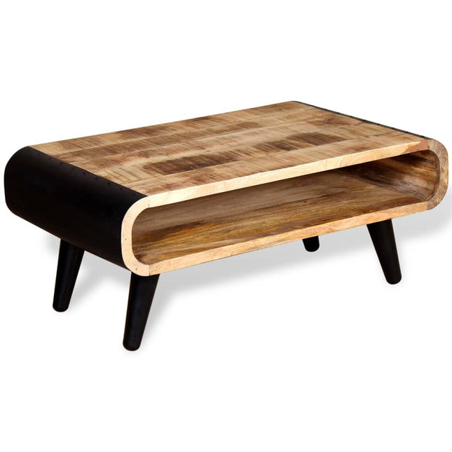 Table Basse Bois De Manguier Brut 90X55X39 Cm