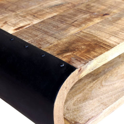 Table Basse Bois De Manguier Brut 90X55X39 Cm
