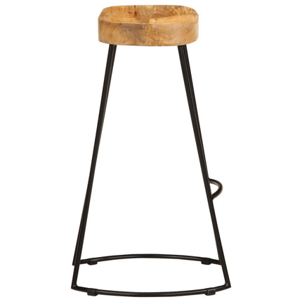 Tabourets De Bar Lot De 2 Bois De Manguier Massif