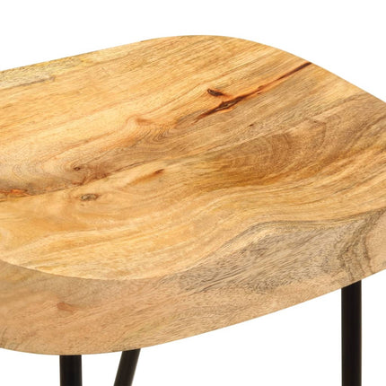 Tabourets De Bar Lot De 2 Bois De Manguier Massif