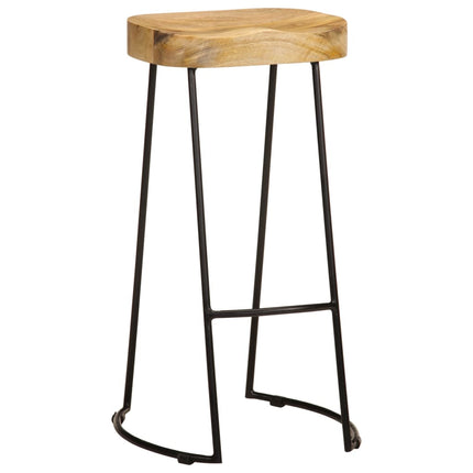 Tabourets De Bar Lot De 2 Bois De Manguier Massif