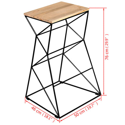 Tabouret De Bar Bois De Manguier Massif