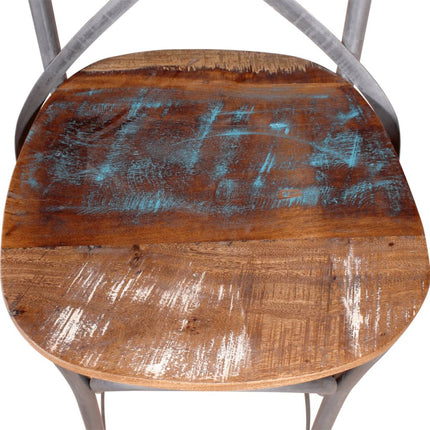 Tabouret De Bar Bois De Récupération Massif