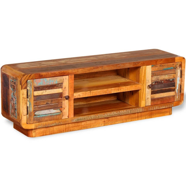 Meuble Tv Bois De Récupération Massif 120X30X40 Cm