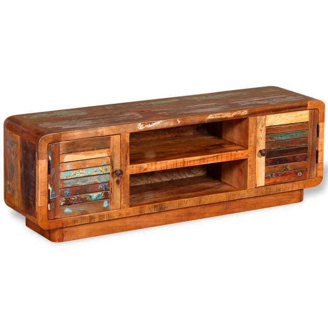 Meuble Tv Bois De Récupération Massif 120X30X40 Cm