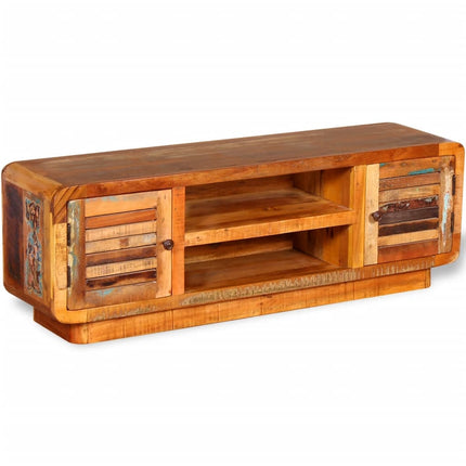 Meuble Tv Bois De Récupération Massif 120X30X40 Cm