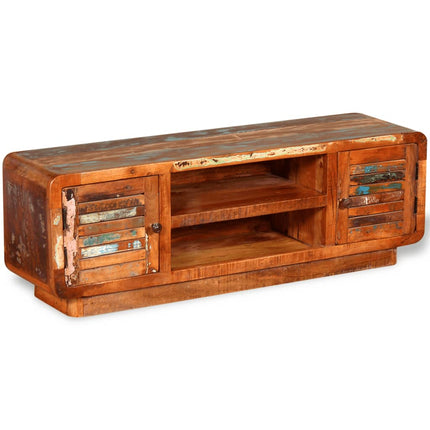 Meuble Tv Bois De Récupération Massif 120X30X40 Cm