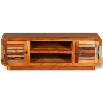 Meuble Tv Bois De Récupération Massif 120X30X40 Cm