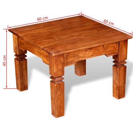 Table Basse Bois Massif 60X60X45 Cm