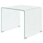 Table Basse 49,5 X 50 X 45 Cm Verre Trempé Transparent