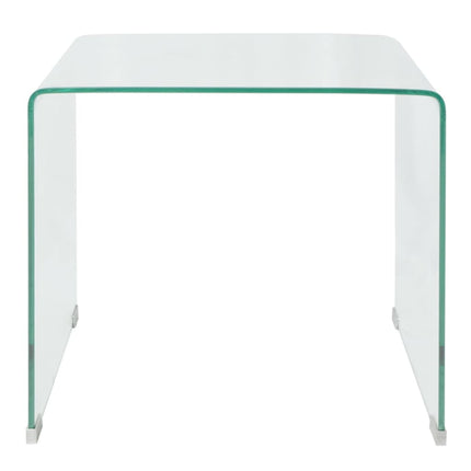 Table Basse 49,5 X 50 X 45 Cm Verre Trempé Transparent