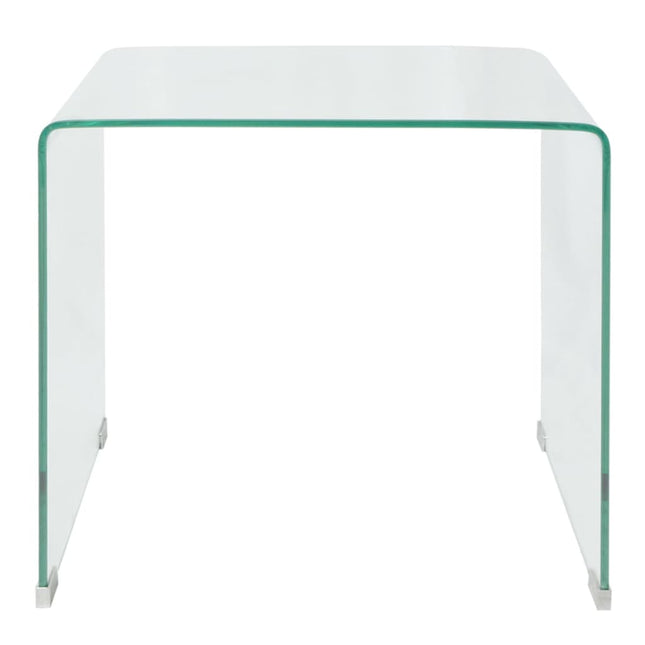 Table Basse 49,5 X 50 X 45 Cm Verre Trempé Transparent