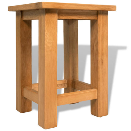 Table D'appoint 27 X 24 X 37 Cm Bois De Chêne Massif Vert