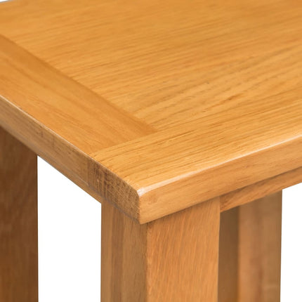 Table D'appoint 27 X 24 X 37 Cm Bois De Chêne Massif Vert
